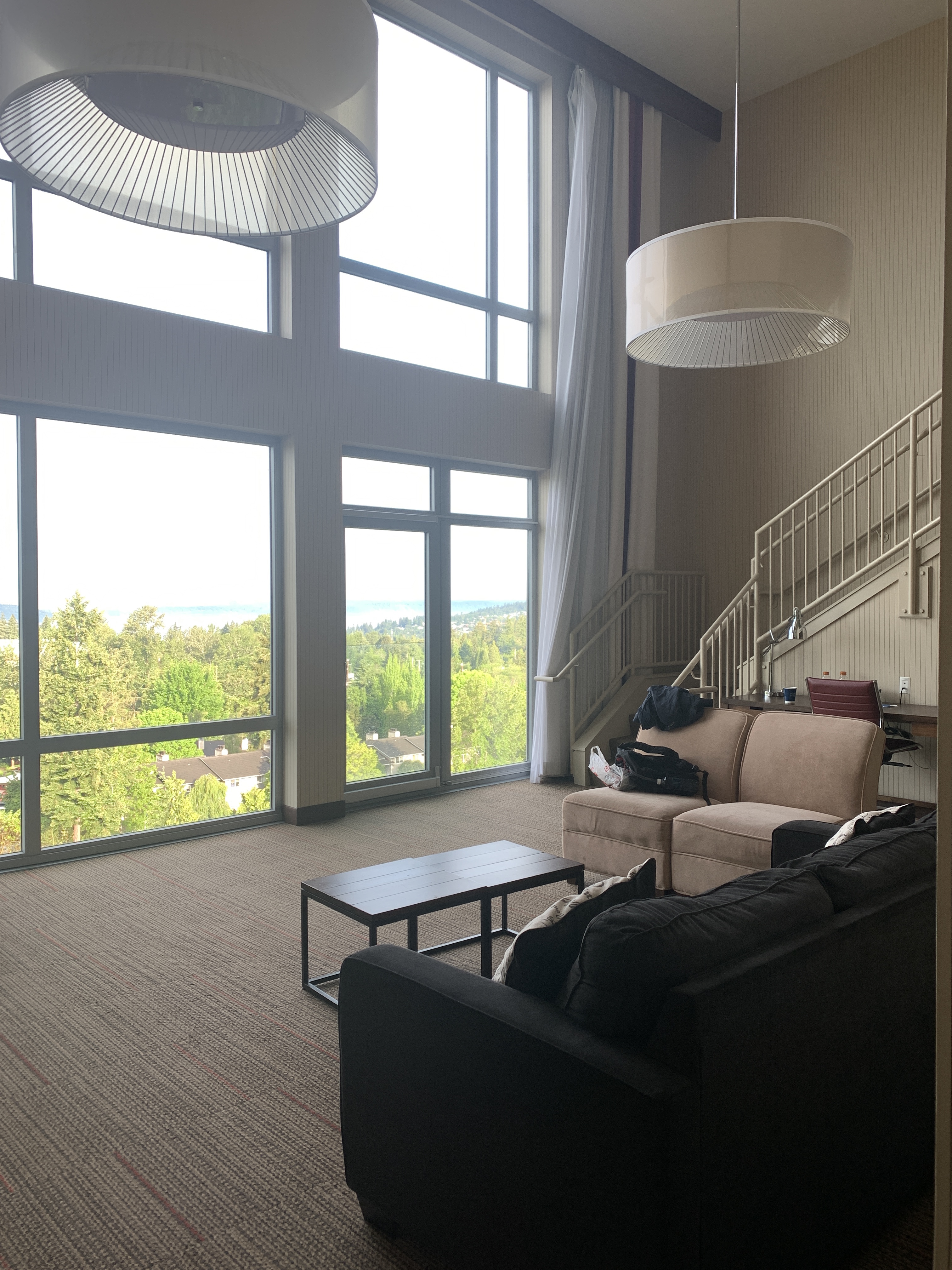 Two floors hotel room! Not very convenient actually