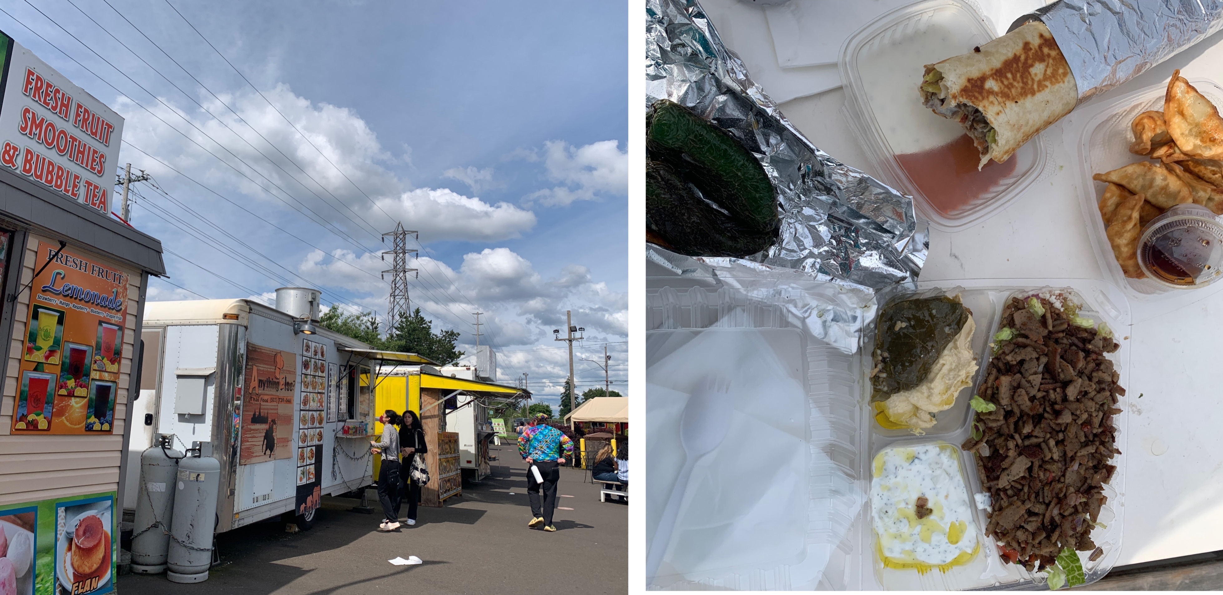 Lamb salad & Lamb Saj 餐车：中东下午餐