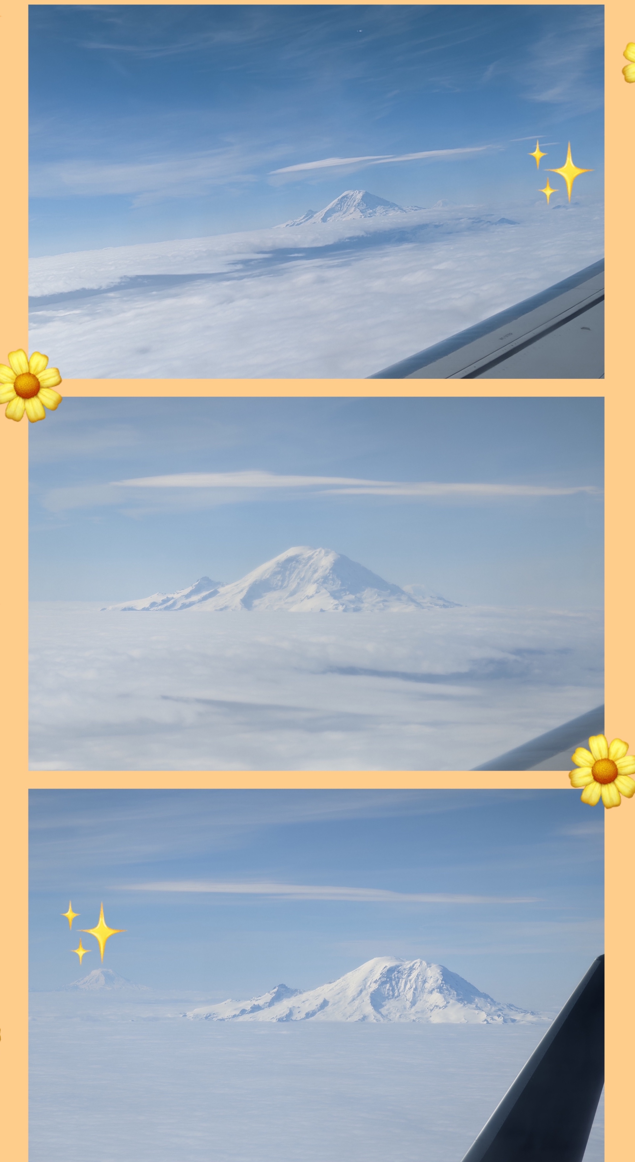 Mt Rainier while we were on the plane